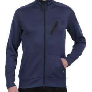 SPYDER Active Full Zip Jacket Blue Mens Large NEW